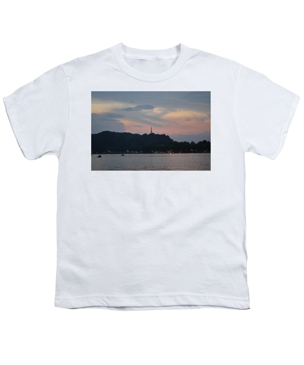 China Youth T-Shirt featuring the photograph Pagoda in the Sunset by Jason Chu