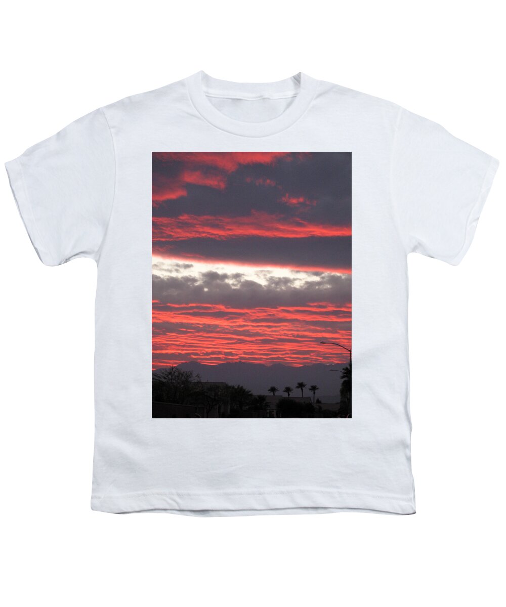 Hills Youth T-Shirt featuring the photograph Palm Desert Sunset by Phyllis Kaltenbach