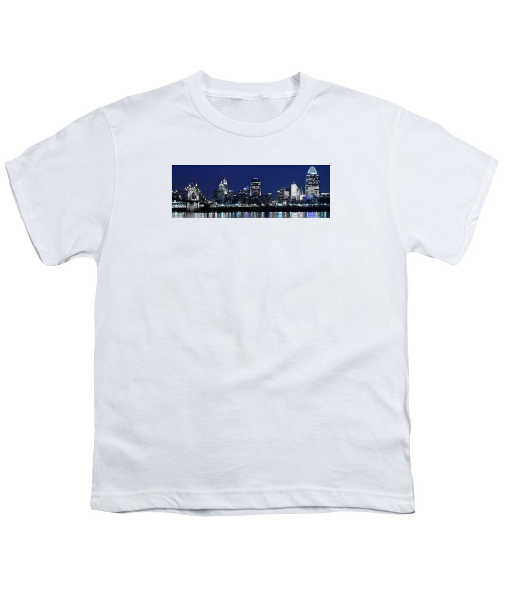 Cincinnati Youth T-Shirt featuring the photograph Panoramic Blue by Frozen in Time Fine Art Photography