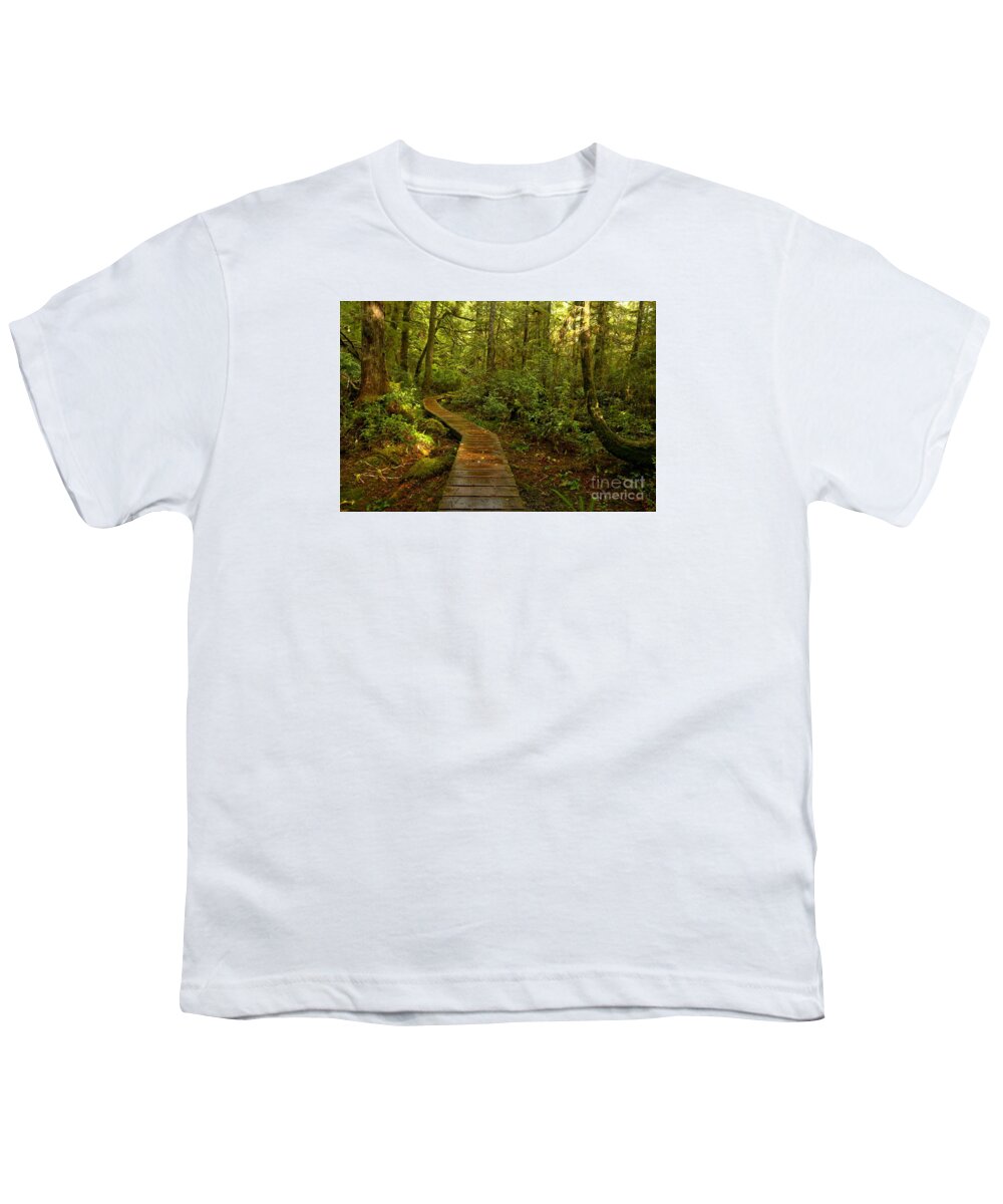 Rainforest Path Youth T-Shirt featuring the photograph Path To Serenity by Adam Jewell