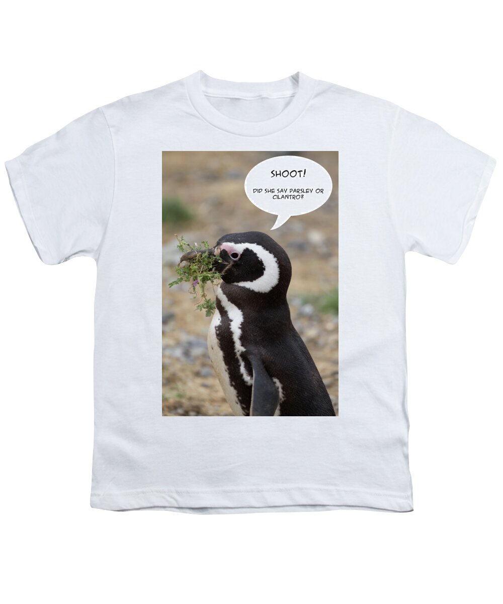 Penguins Youth T-Shirt featuring the photograph Penguin Funnies 14 by John Haldane