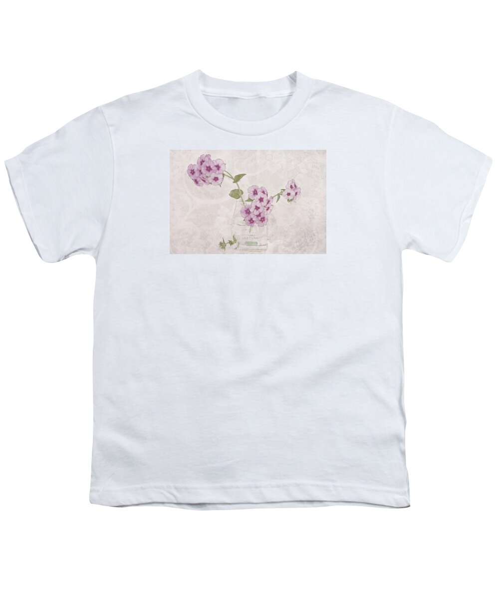 Phlox Flowers Youth T-Shirt featuring the photograph Phlox, Perfume And Lace by Sandra Foster