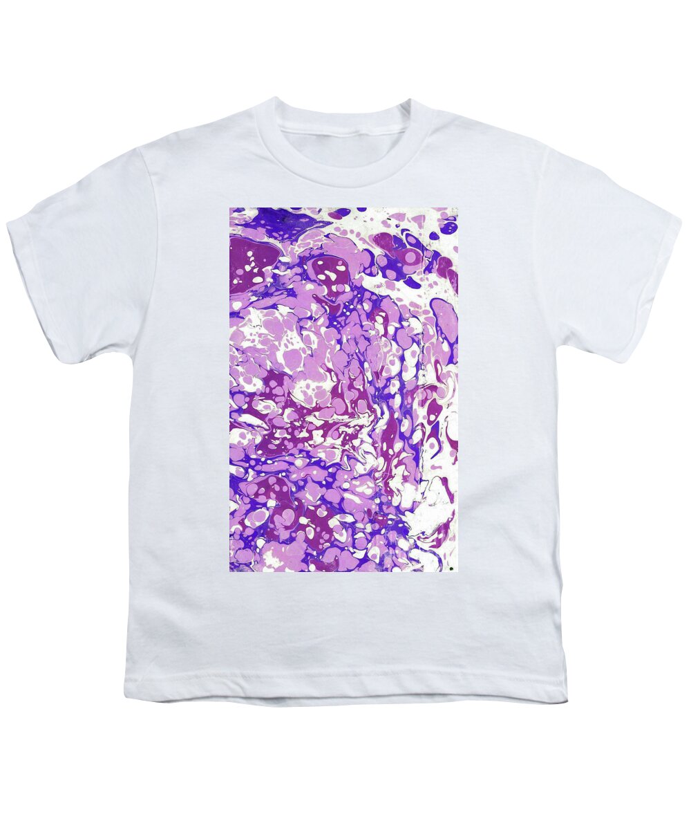 Ebru Youth T-Shirt featuring the painting Pink Battal #2 by Daniela Easter