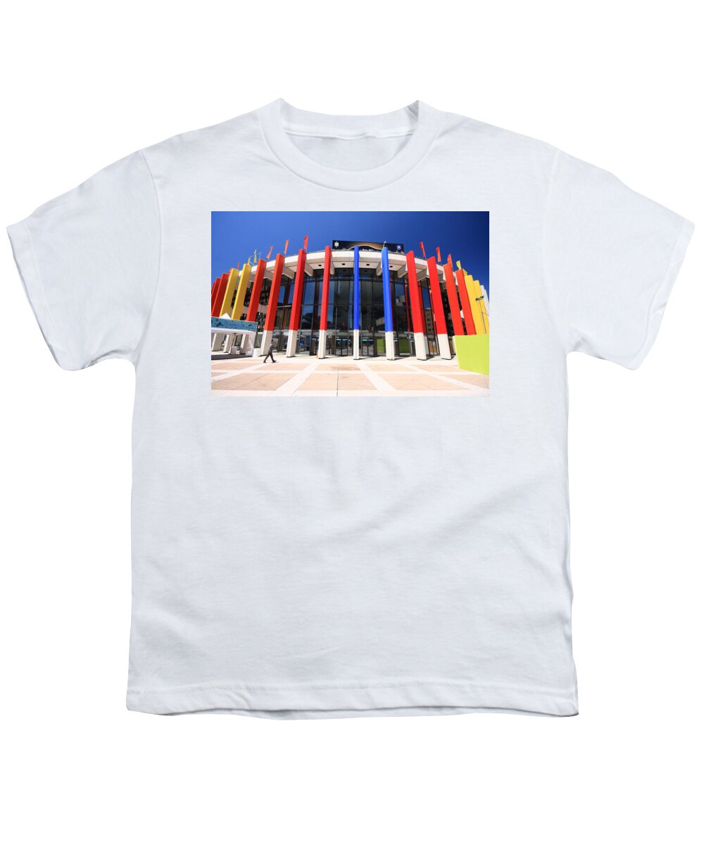 Place Des Arts Youth T-Shirt featuring the photograph Place des arts downtown Montreal city by Pierre Leclerc Photography
