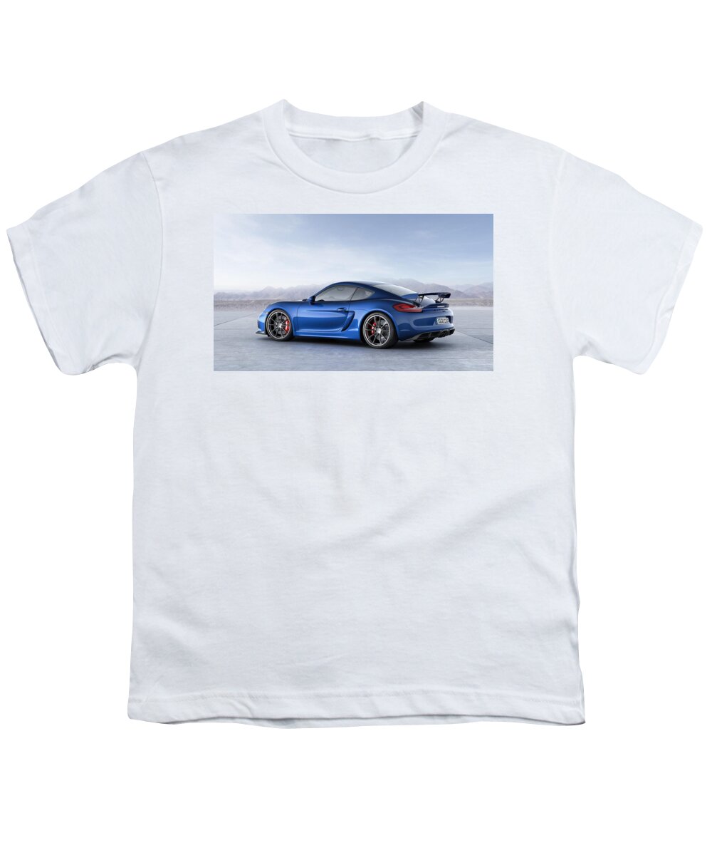 Porsche Cayman Gt4 Youth T-Shirt featuring the digital art Porsche Cayman GT4 by Maye Loeser