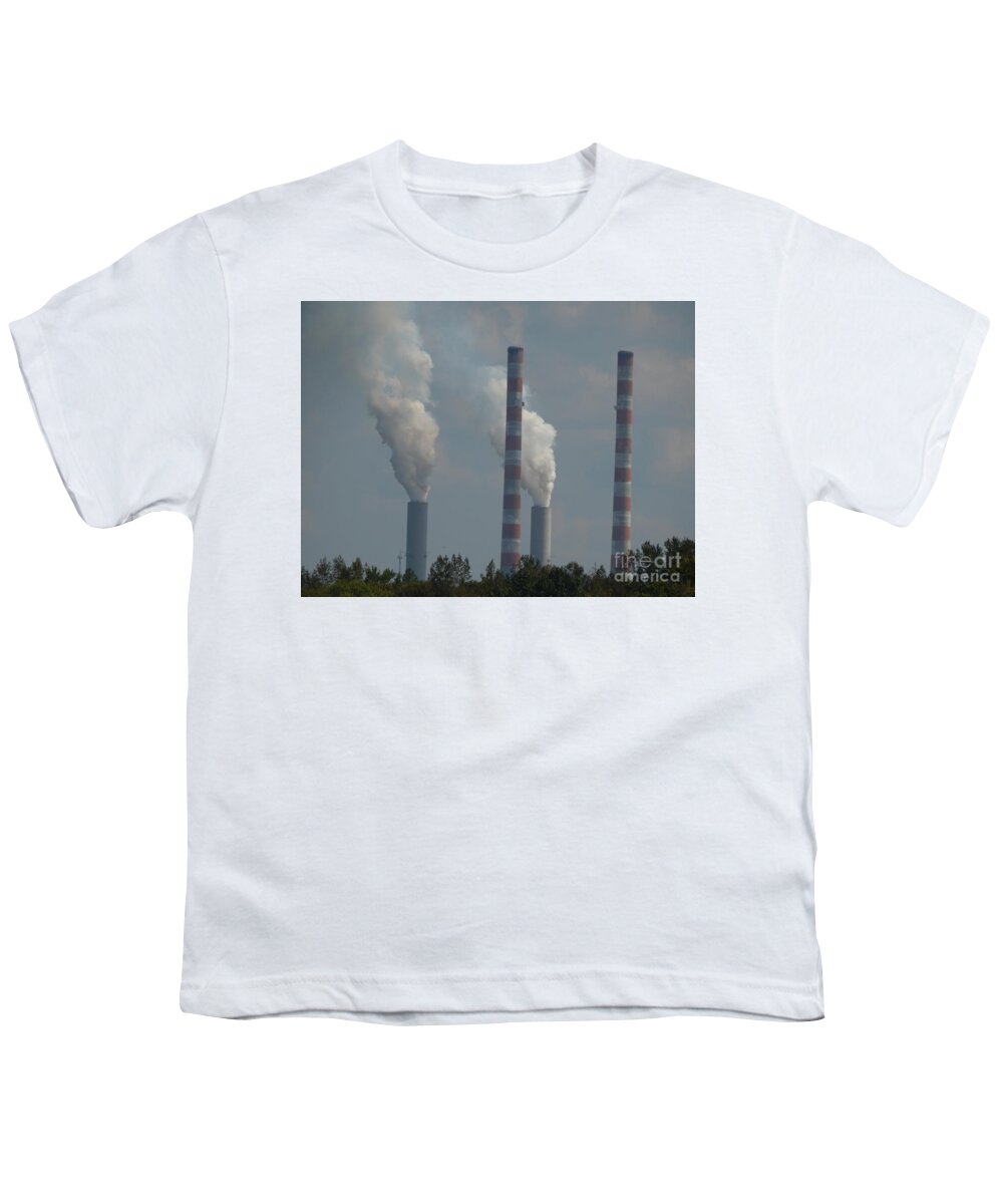 Art Youth T-Shirt featuring the photograph Power Plant by Chris Tarpening