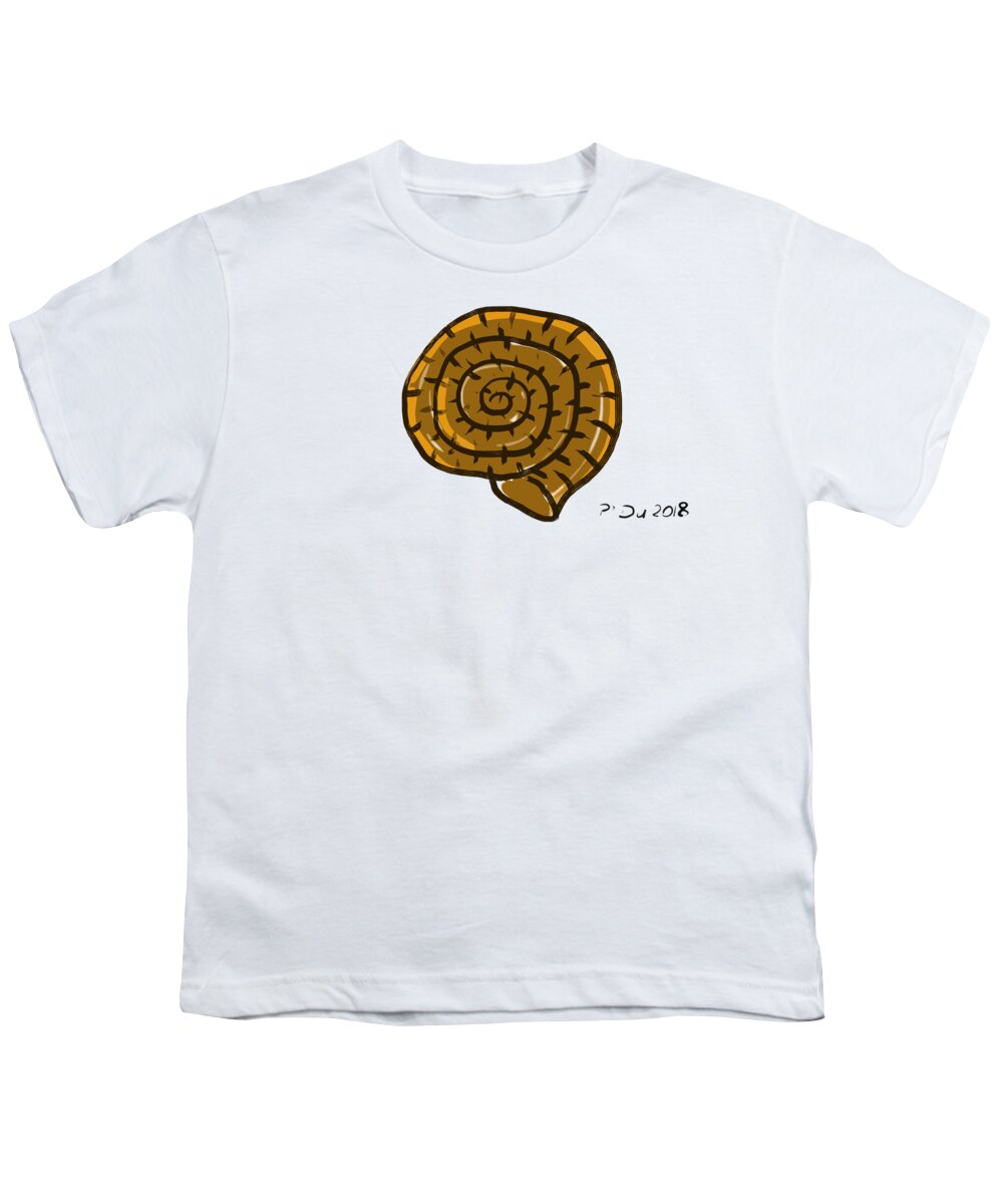 Prehistoric Youth T-Shirt featuring the digital art Prehistoric Shell by Piotr Dulski