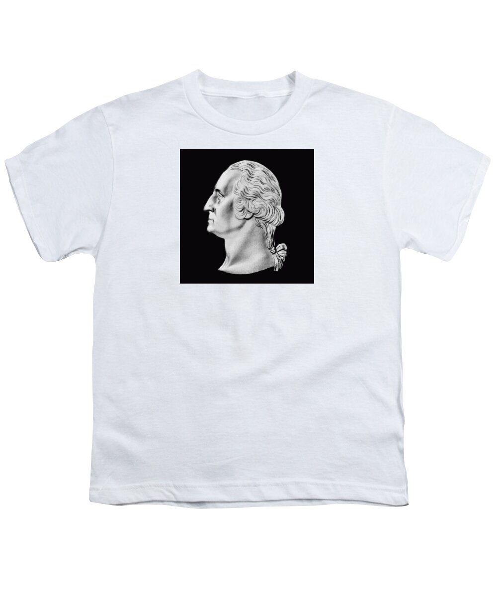 General George Washington Youth T-Shirt featuring the digital art President Washington Bust by War Is Hell Store