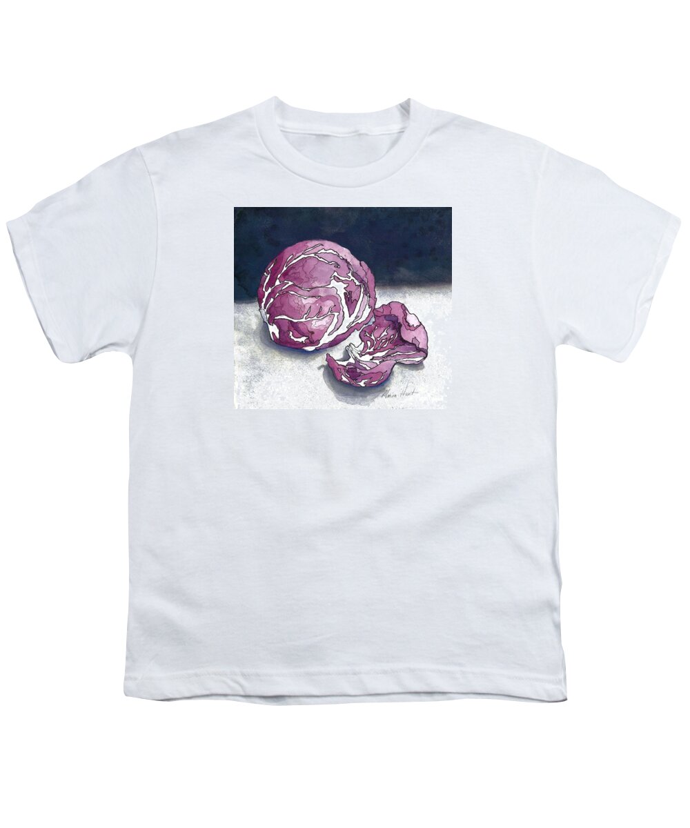 Vegetable Youth T-Shirt featuring the painting Radicchio After Dark by Maria Hunt