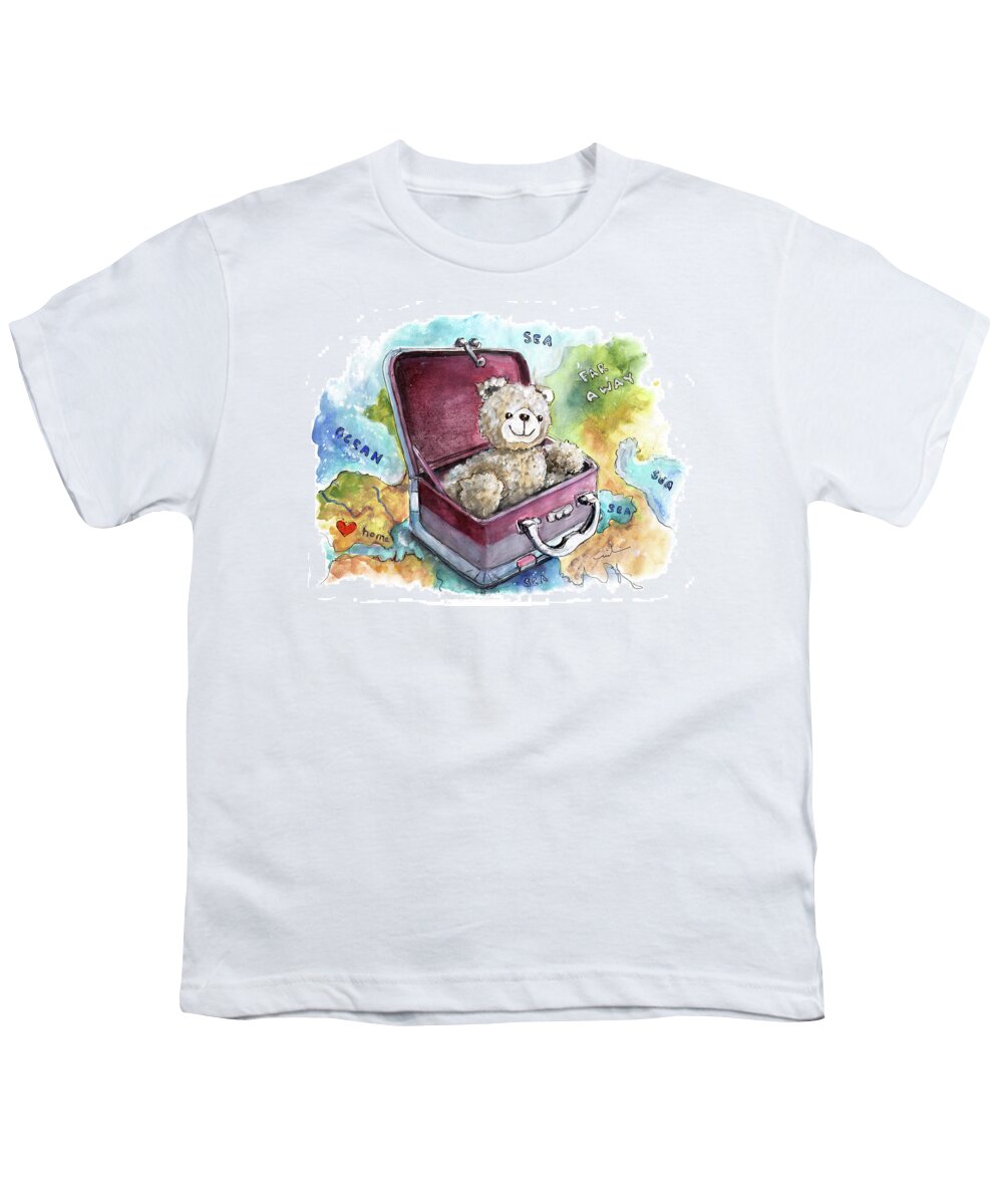 Truffle Mcfurry Youth T-Shirt featuring the painting Ramble The Travel Ted by Miki De Goodaboom