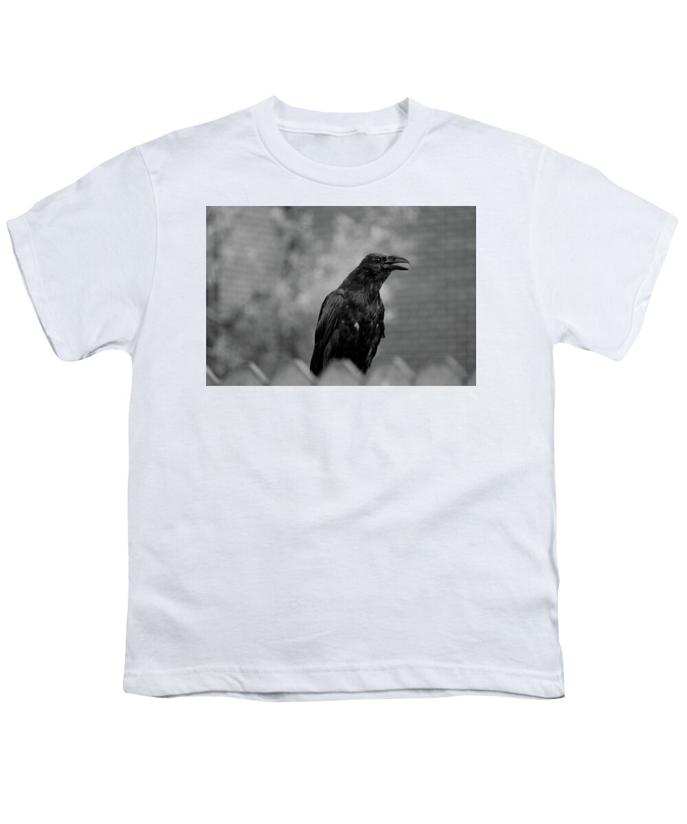 Bird Youth T-Shirt featuring the photograph Raven by Trent Mallett