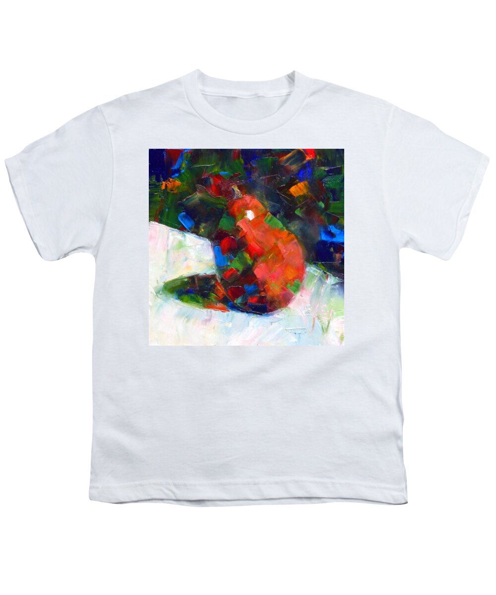 Red Anjou Pear Youth T-Shirt featuring the painting Red Anjou Confetti by Susan Woodward
