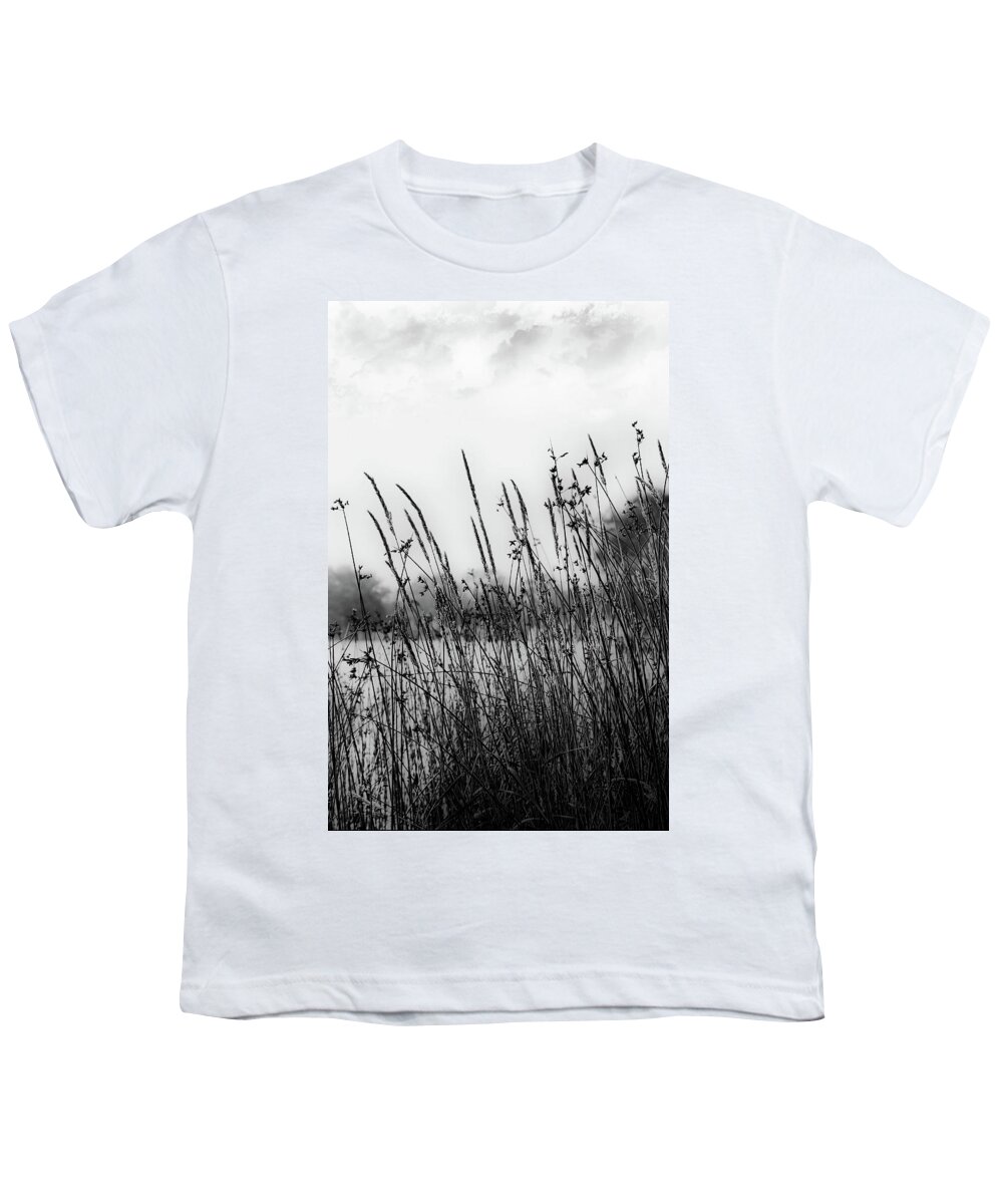 Black And White Youth T-Shirt featuring the digital art Reeds of Black by JGracey Stinson