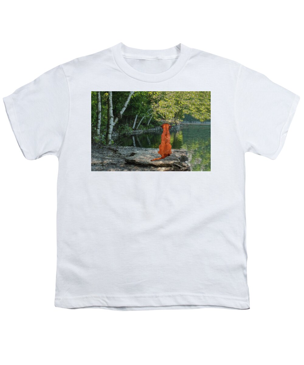 Digital Youth T-Shirt featuring the painting Reflecting by Jack Zulli