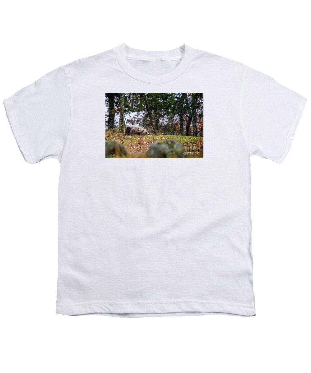 Bear Youth T-Shirt featuring the photograph Resting Bear by Torbjorn Swenelius