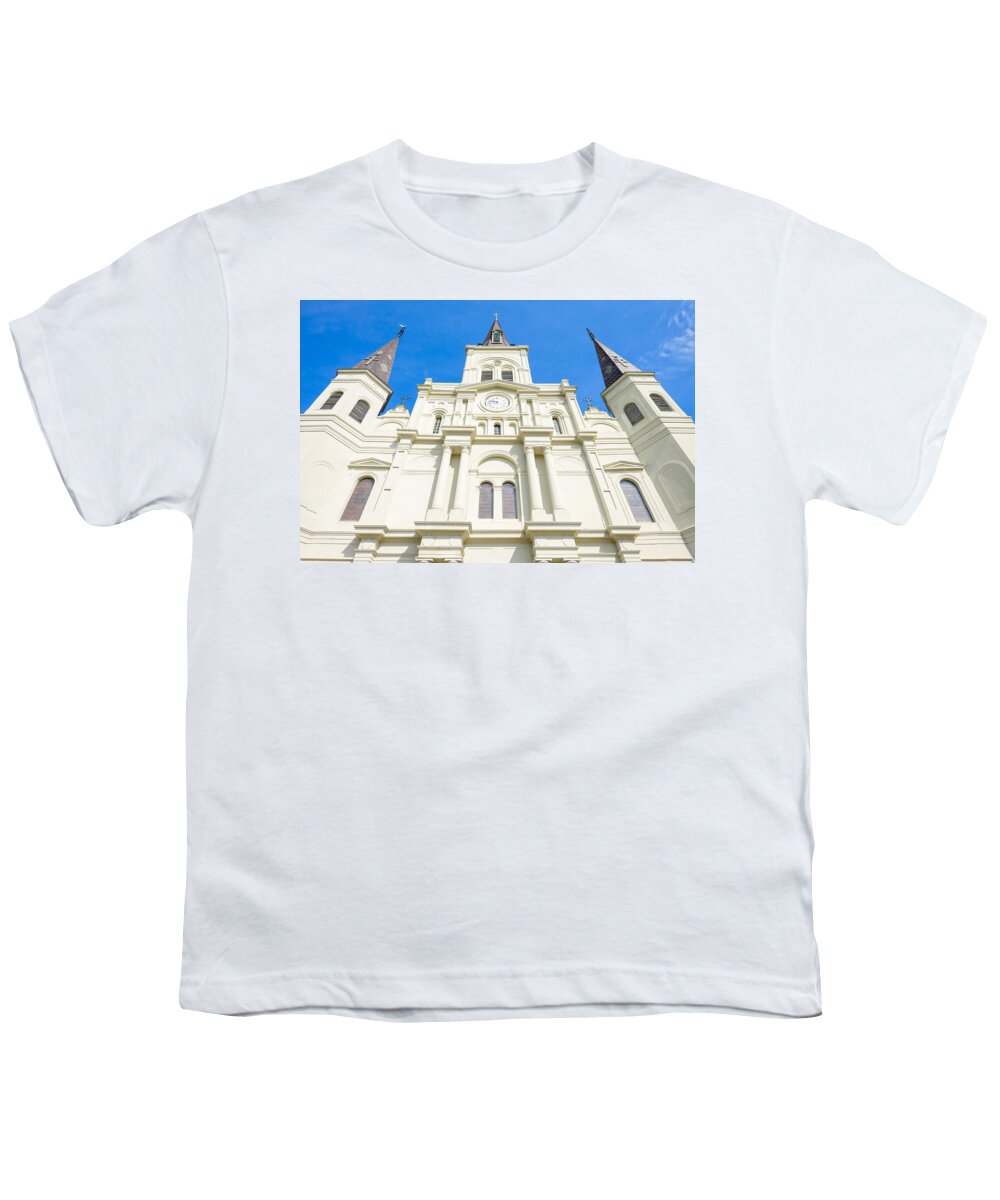 Architecture Youth T-Shirt featuring the photograph Saint Louis Cathedral by Raul Rodriguez