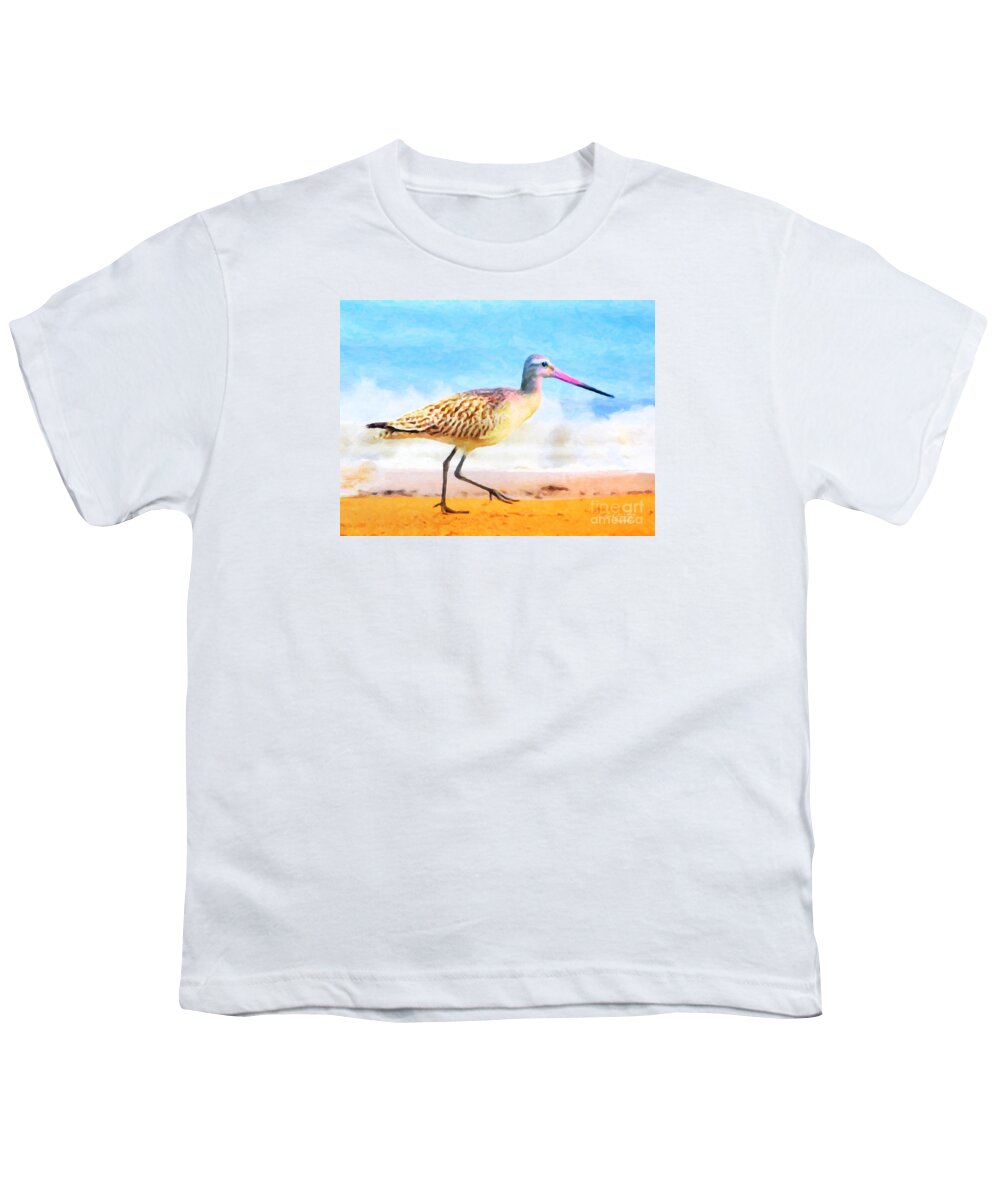 Landscape Youth T-Shirt featuring the painting Sand between my toes ... by Chris Armytage