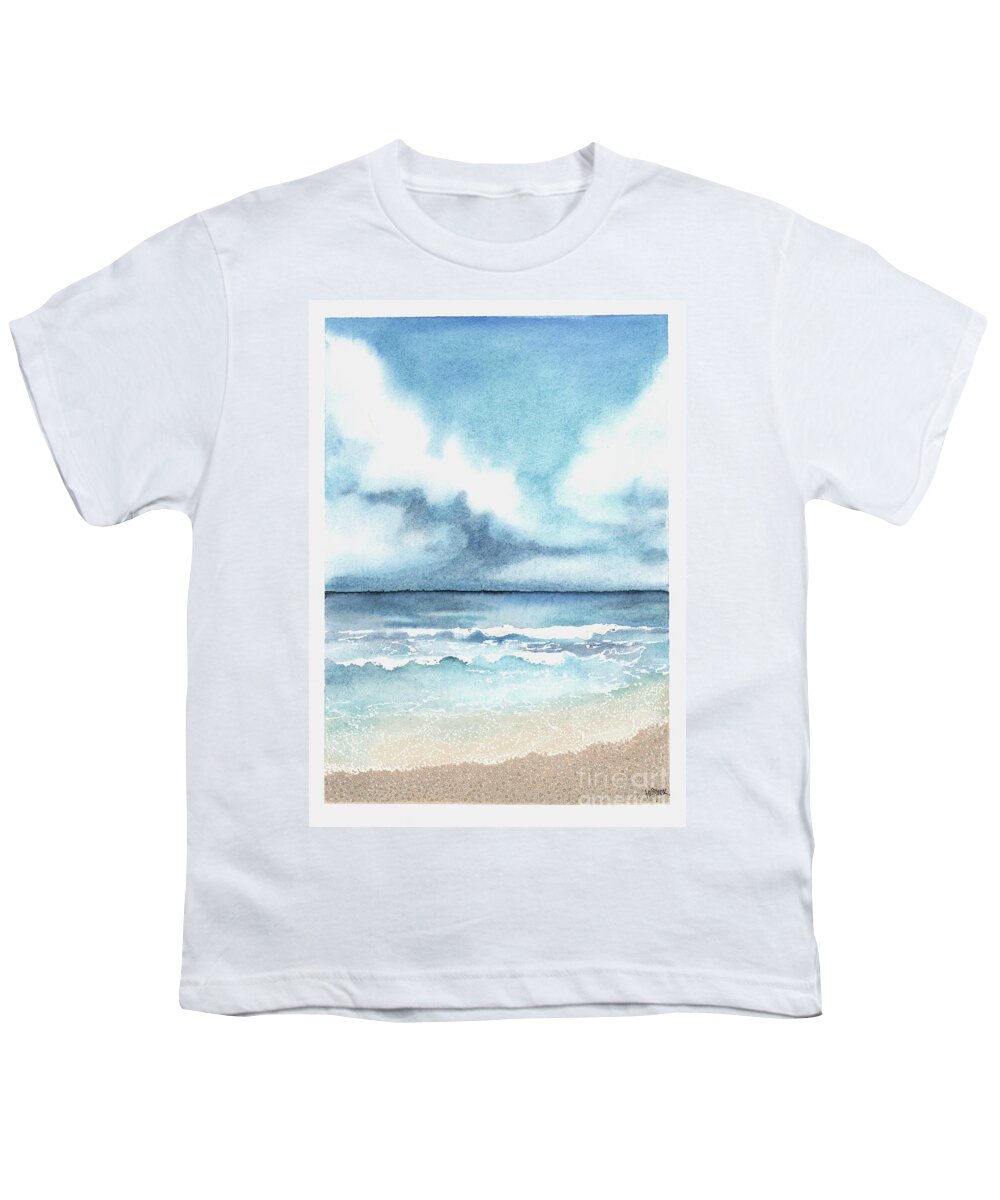 Beach Youth T-Shirt featuring the painting Sand Key by Hilda Wagner