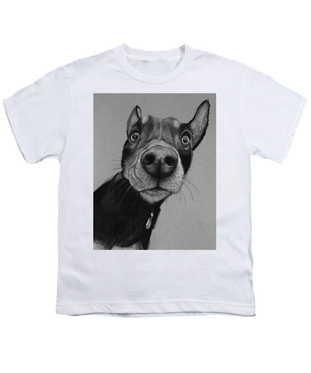 Dog Youth T-Shirt featuring the drawing Say What? by Jean Cormier