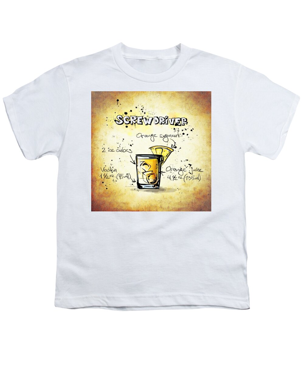 Screwdriver Youth T-Shirt featuring the digital art Screwdriver by Movie Poster Prints