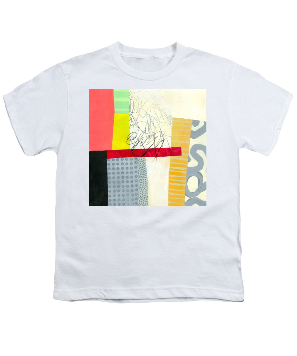  Abstract Art Youth T-Shirt featuring the painting Scribbles in the Fog by Jane Davies