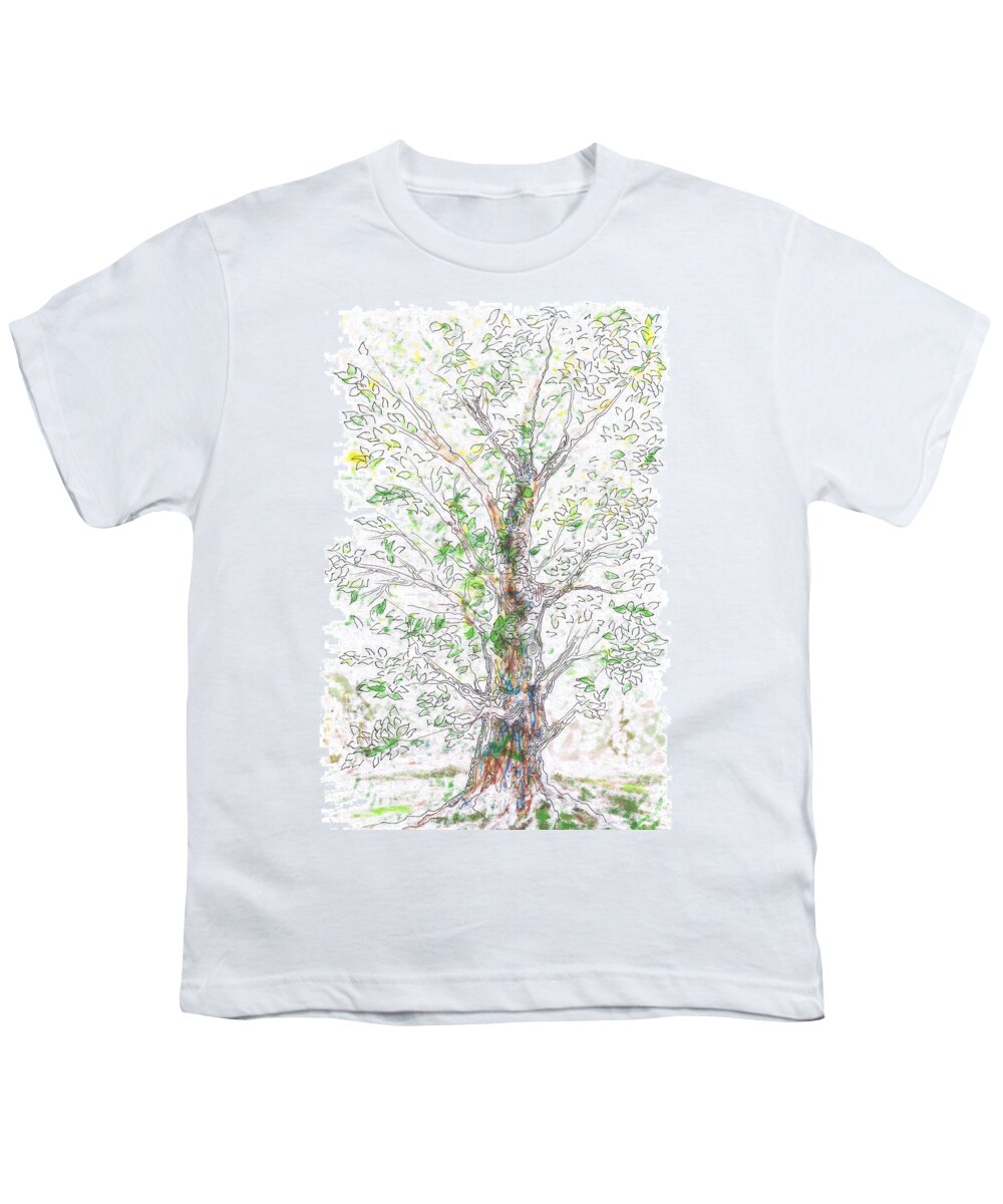 Tree Youth T-Shirt featuring the painting Silent Witness by Regina Valluzzi