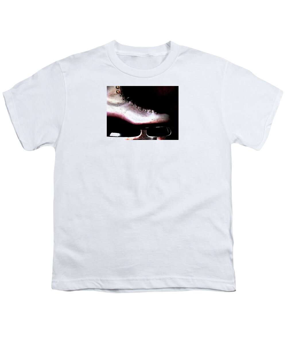 Ice Skates Youth T-Shirt featuring the photograph Skate On by Angela Davies