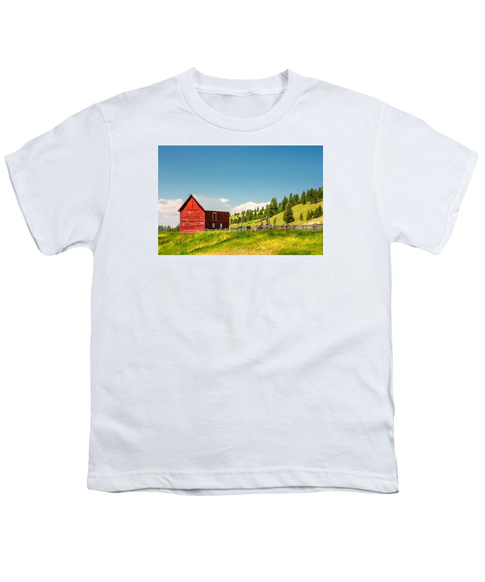 Red Youth T-Shirt featuring the photograph Small Red Shed by Todd Klassy