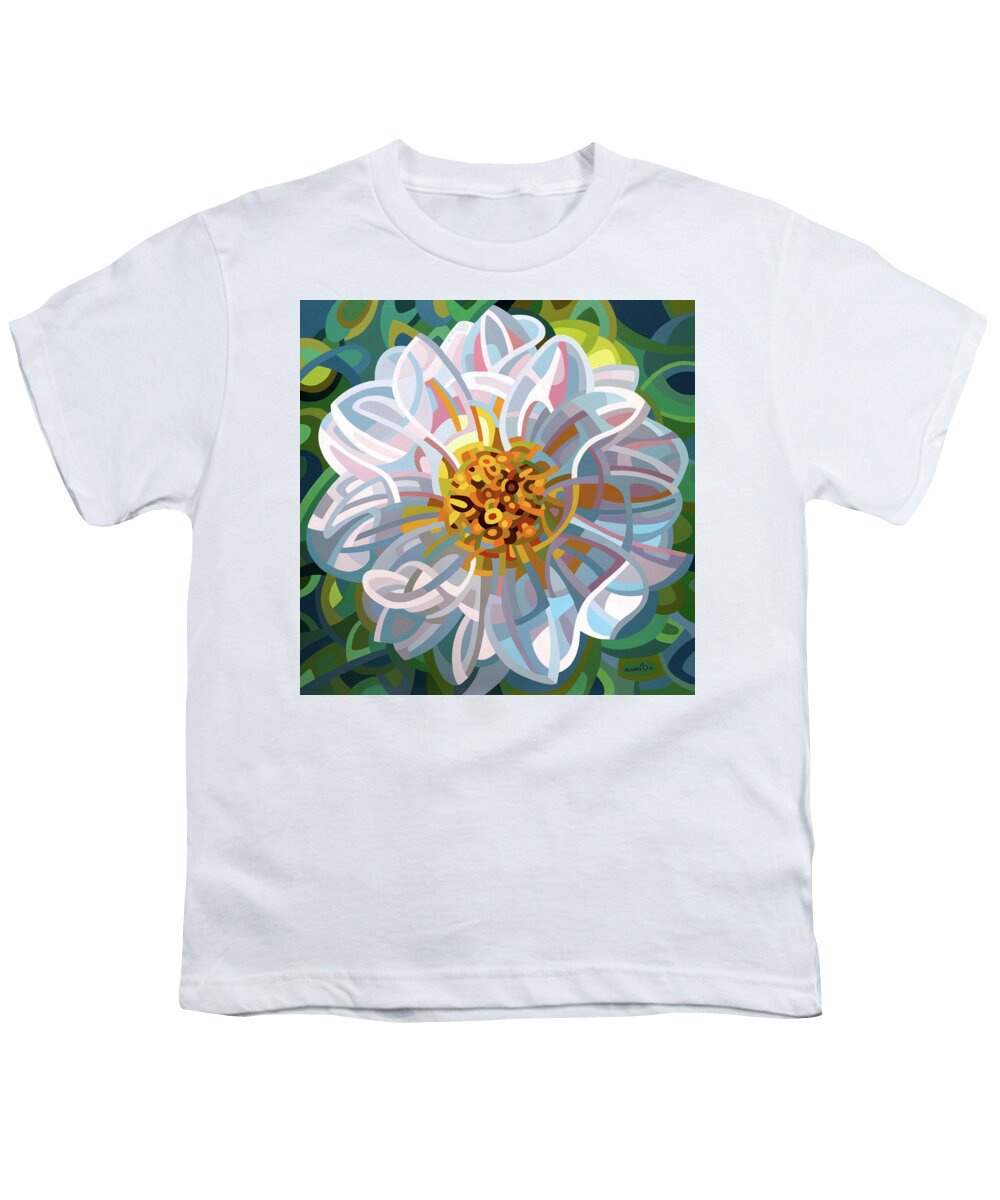 Fine Art Youth T-Shirt featuring the painting Solitaire by Mandy Budan