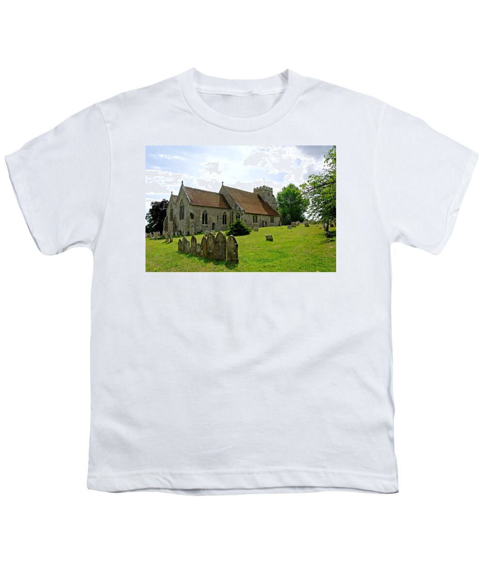 Europe Youth T-Shirt featuring the photograph St George's Church, Arreton by Rod Johnson