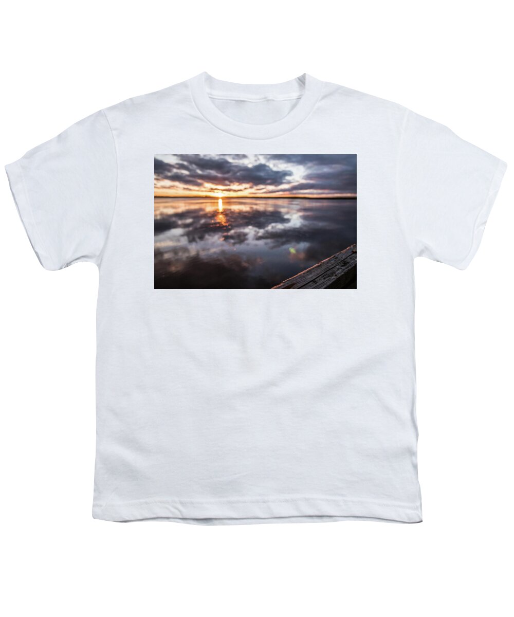 Sunset Youth T-Shirt featuring the photograph Sunset at Back Bay 4 by Larkin's Balcony Photography