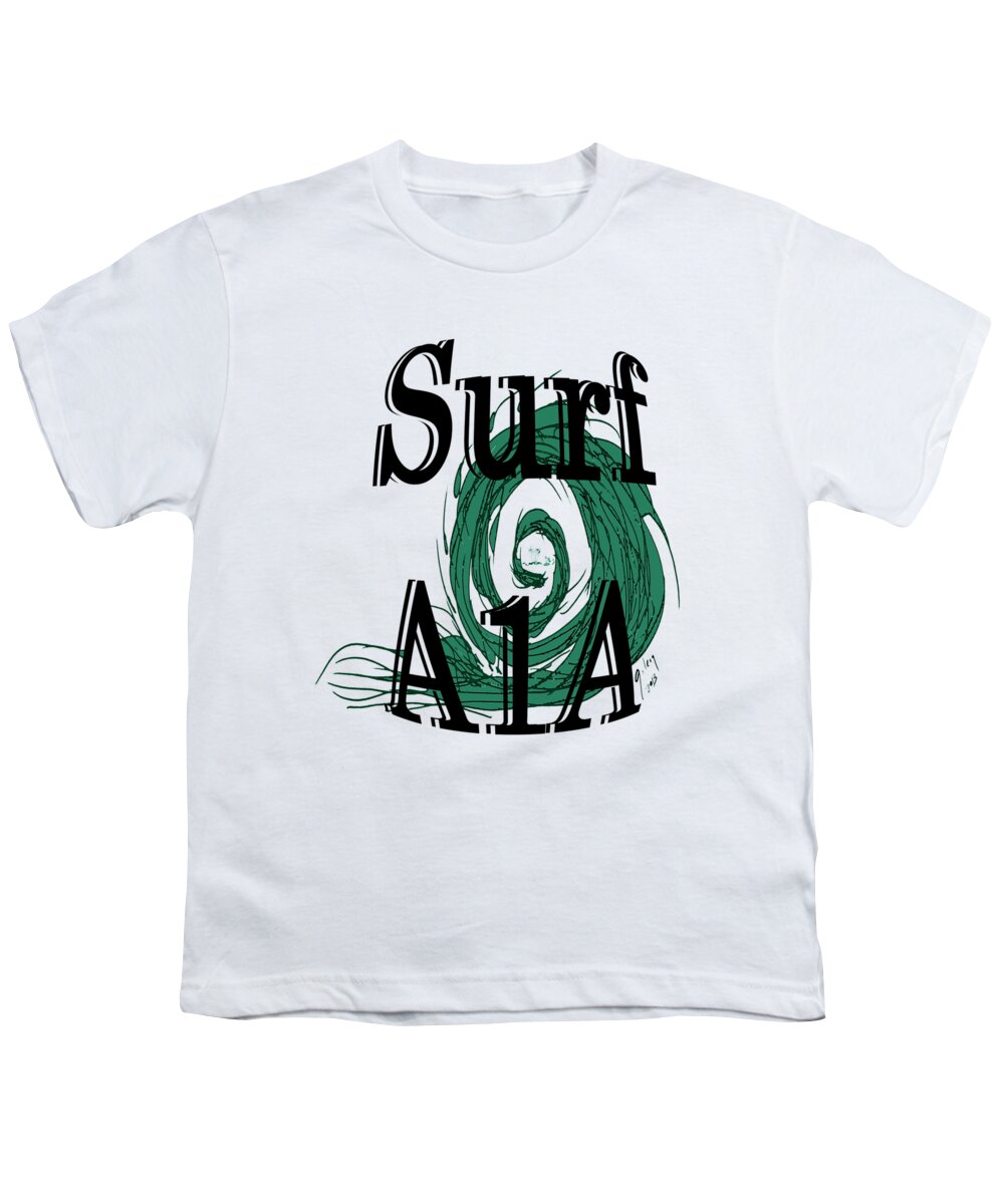 Beach Youth T-Shirt featuring the mixed media Surf sign by W Gilroy