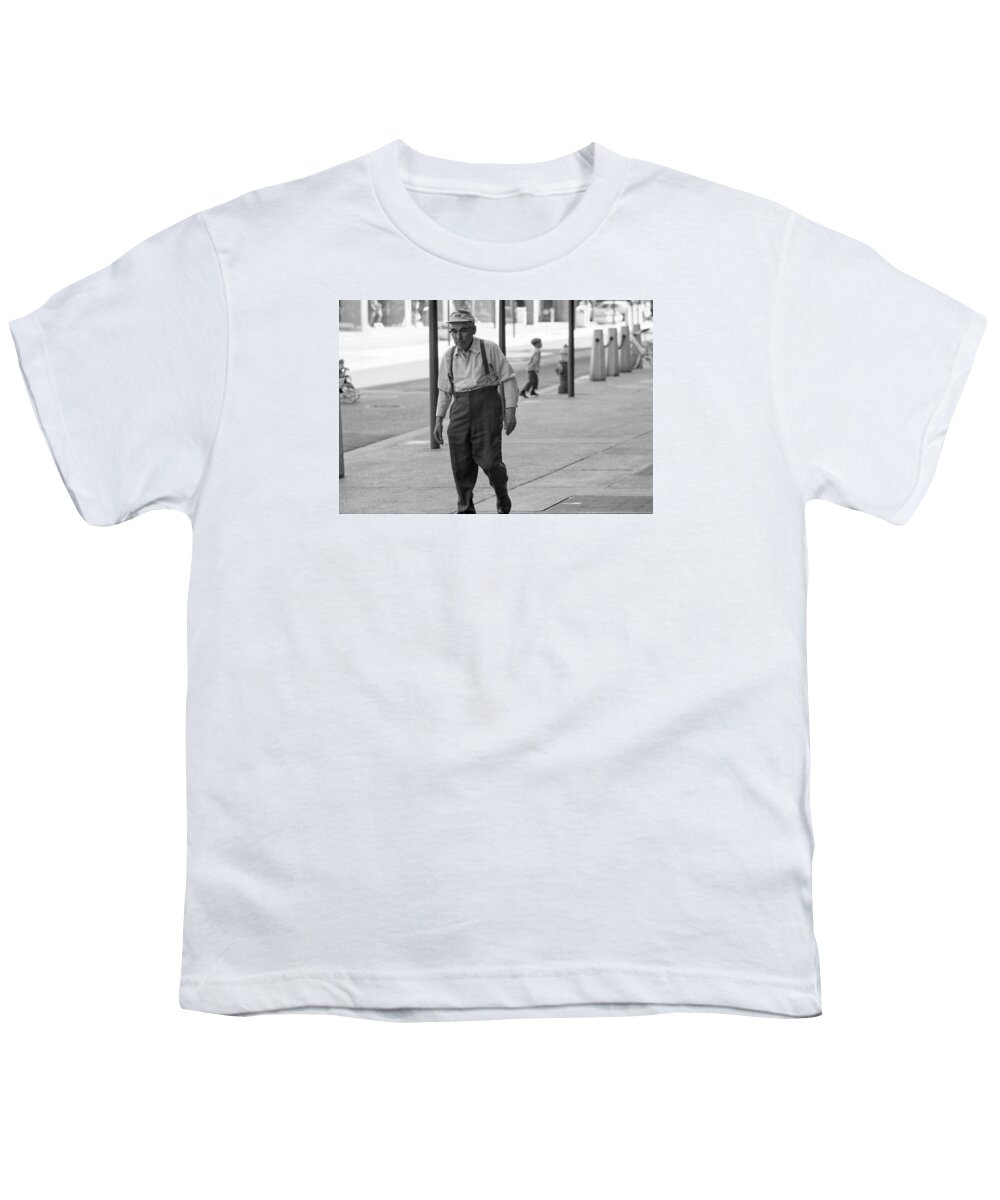 Actions Youth T-Shirt featuring the photograph Suspenders by Mike Evangelist