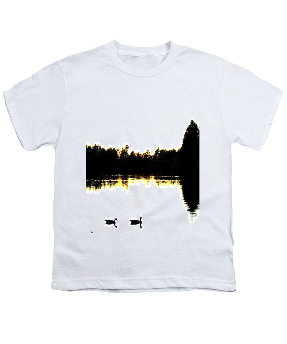 Swans Youth T-Shirt featuring the photograph Swan Silhouette by Will Borden