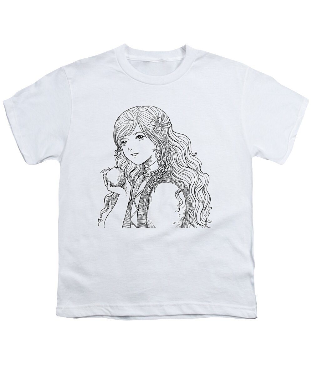  Youth T-Shirt featuring the painting Tammy in Switzerland Sketch by Reynold Jay