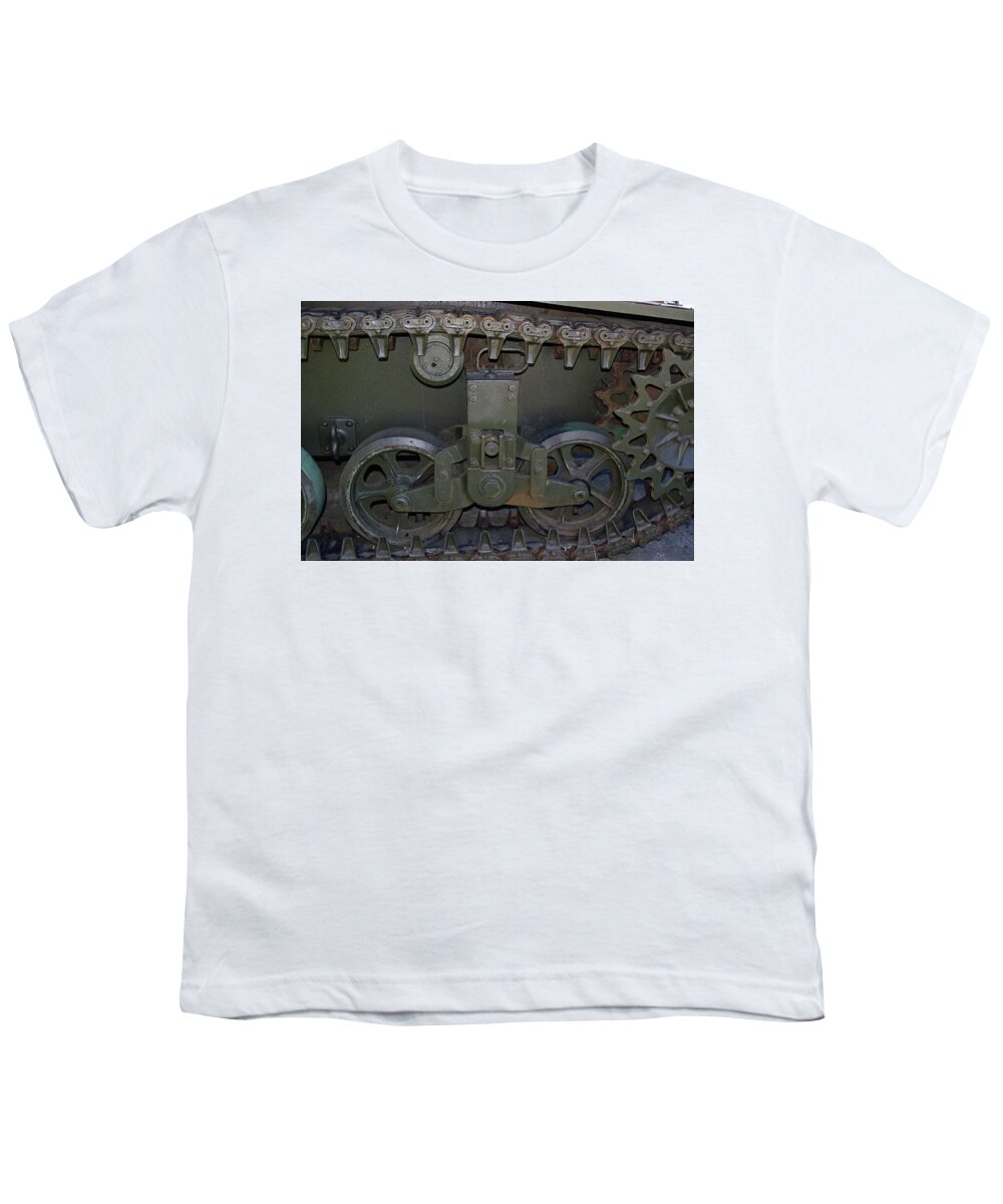 Gear Youth T-Shirt featuring the photograph Tank Gears by Tikvah's Hope