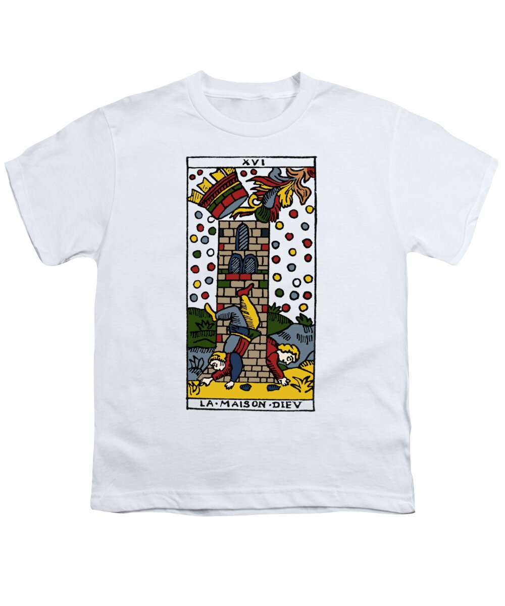 16th Century Youth T-Shirt featuring the photograph Tarot Card Poorhouse by Granger