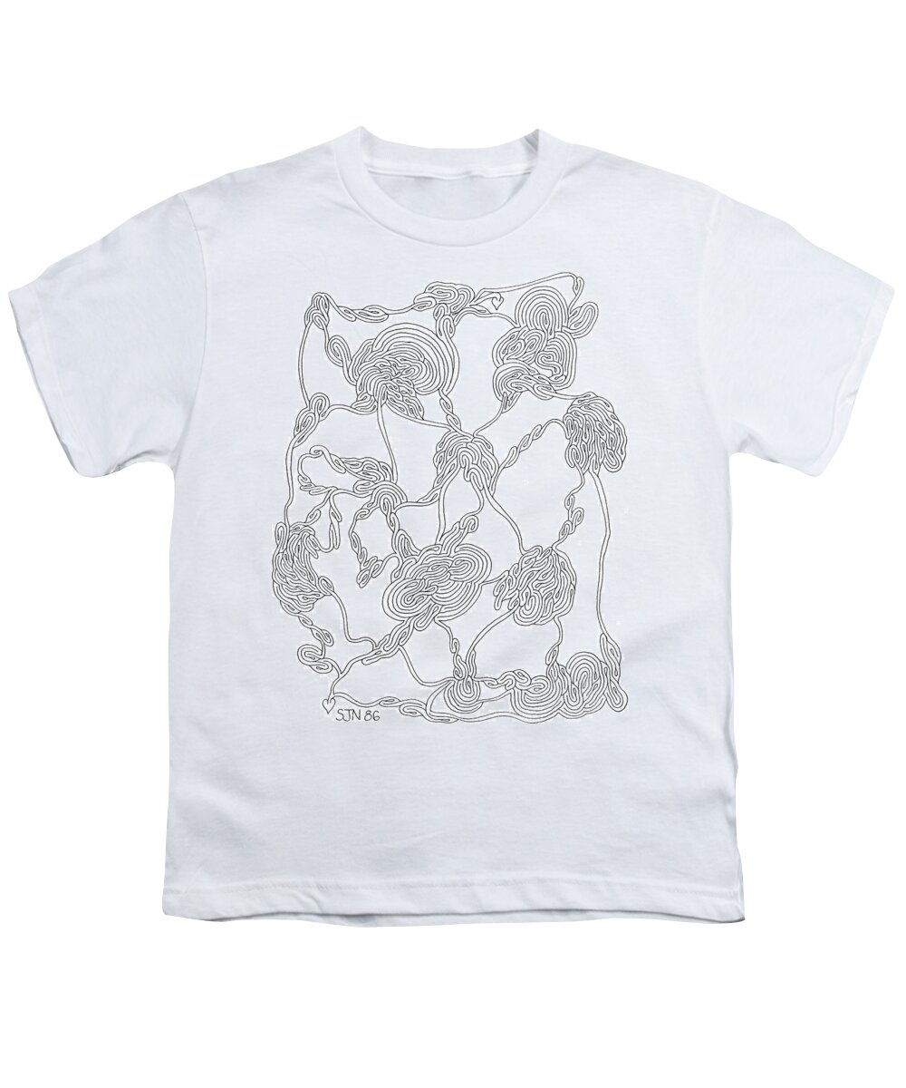 Mazes Youth T-Shirt featuring the drawing Tears of Joy by Steven Natanson