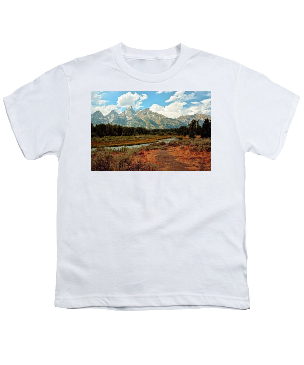 Grand Teton National Park Youth T-Shirt featuring the photograph Tetons Grande 5 by Marty Koch
