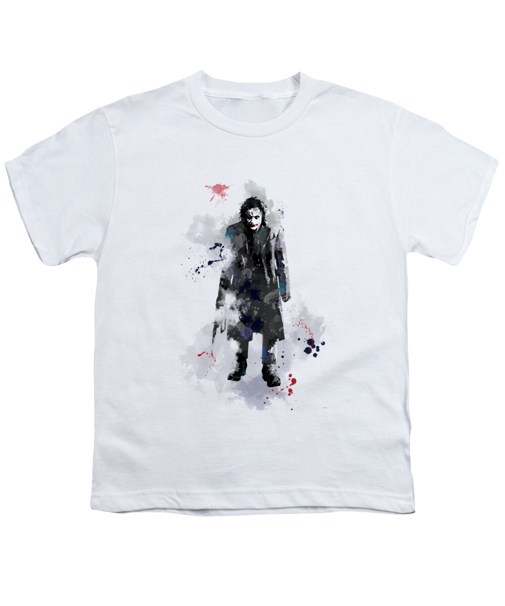 The Joker Artprint Youth T-Shirt featuring the digital art The Joker by Marlene Watson