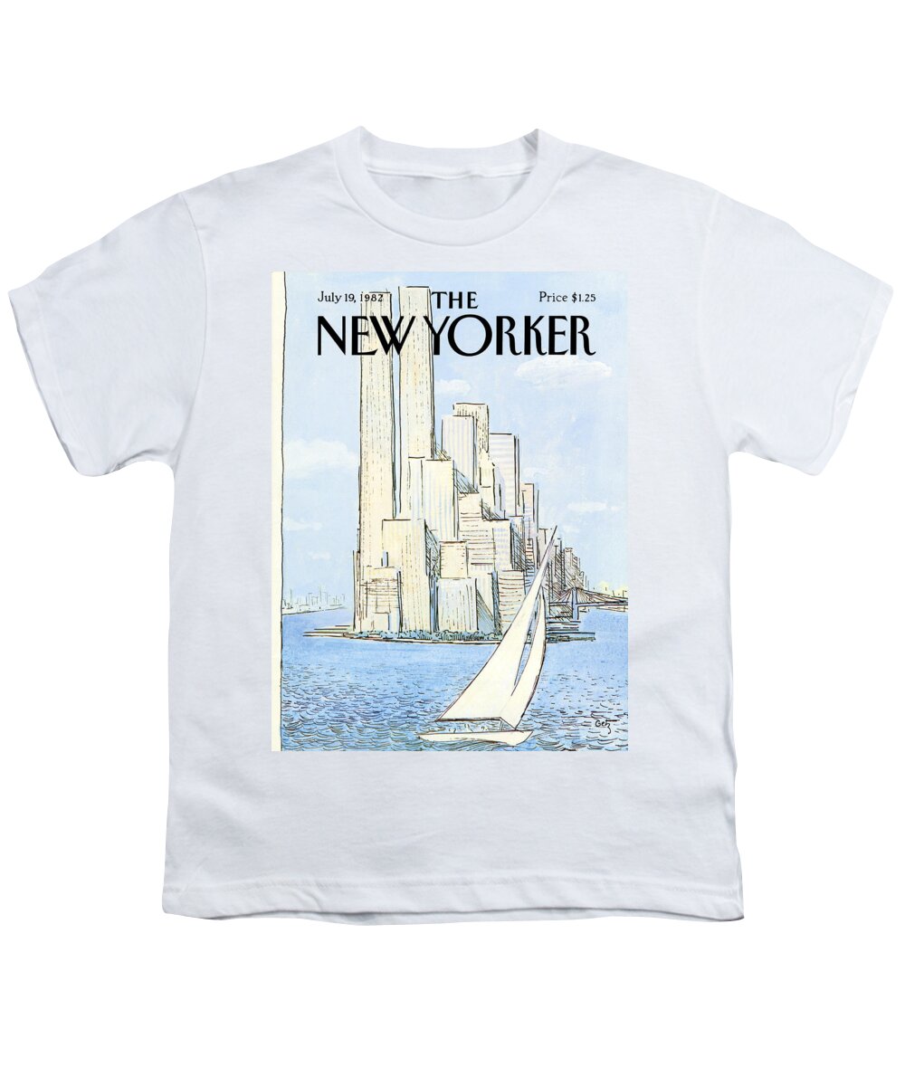 Regional Youth T-Shirt featuring the painting New Yorker July 19th, 1982 by Arthur Getz