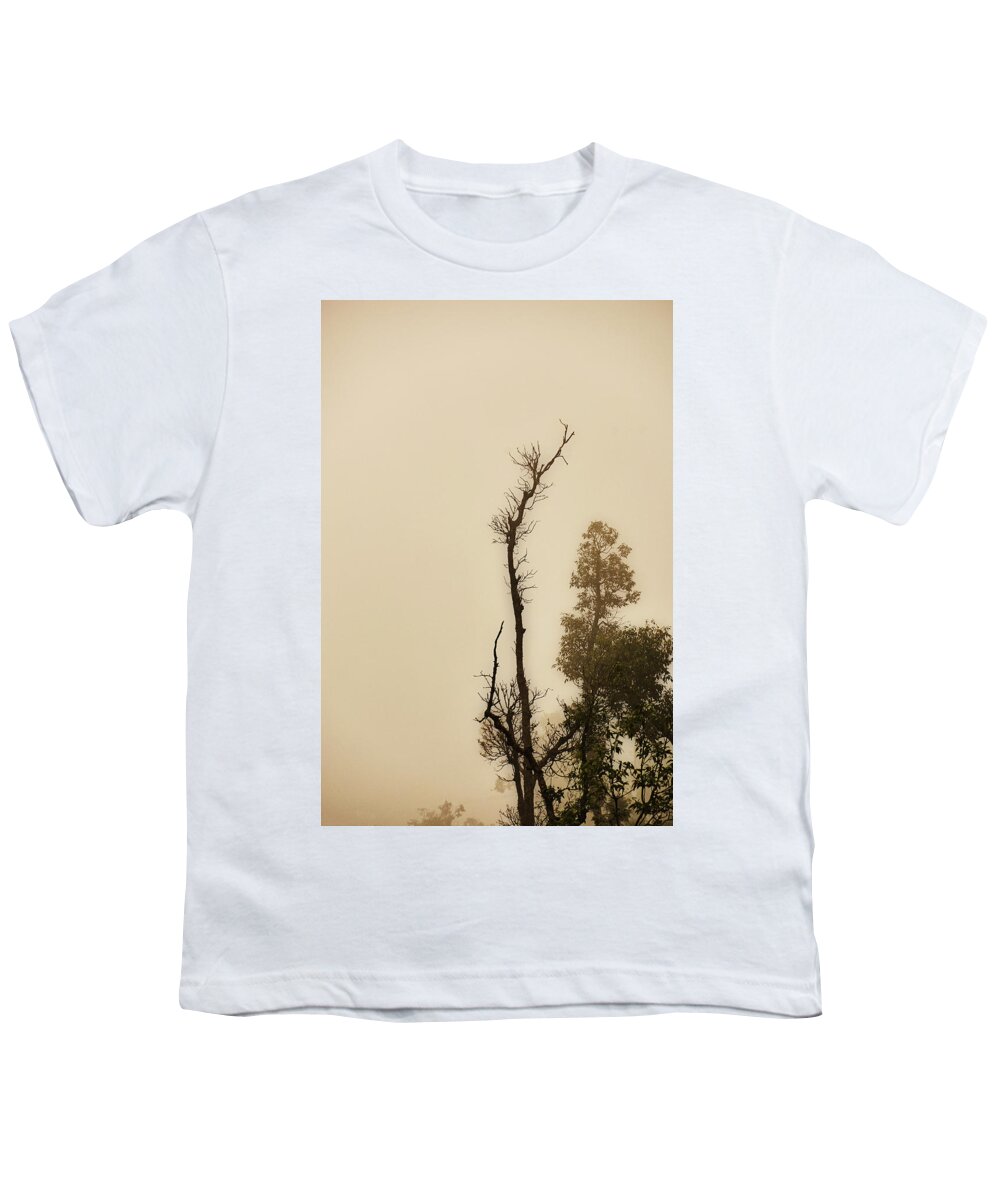 India Youth T-Shirt featuring the photograph The Trees Against The Mist by Rajiv Chopra