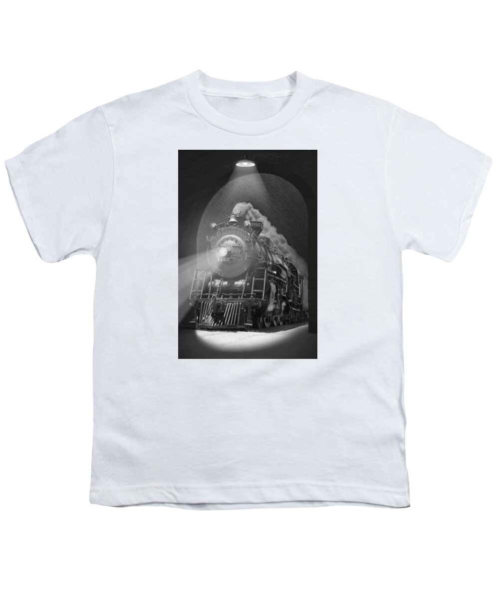 Steam Engine Youth T-Shirt featuring the photograph The Tunnel by Mike McGlothlen