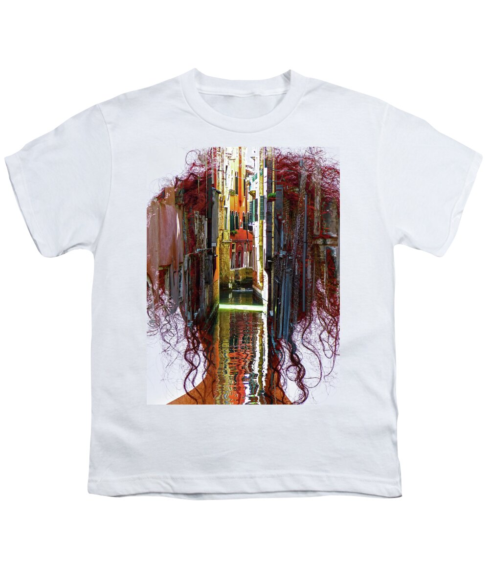 Venice Youth T-Shirt featuring the photograph Thinking of Venice by Gabi Hampe