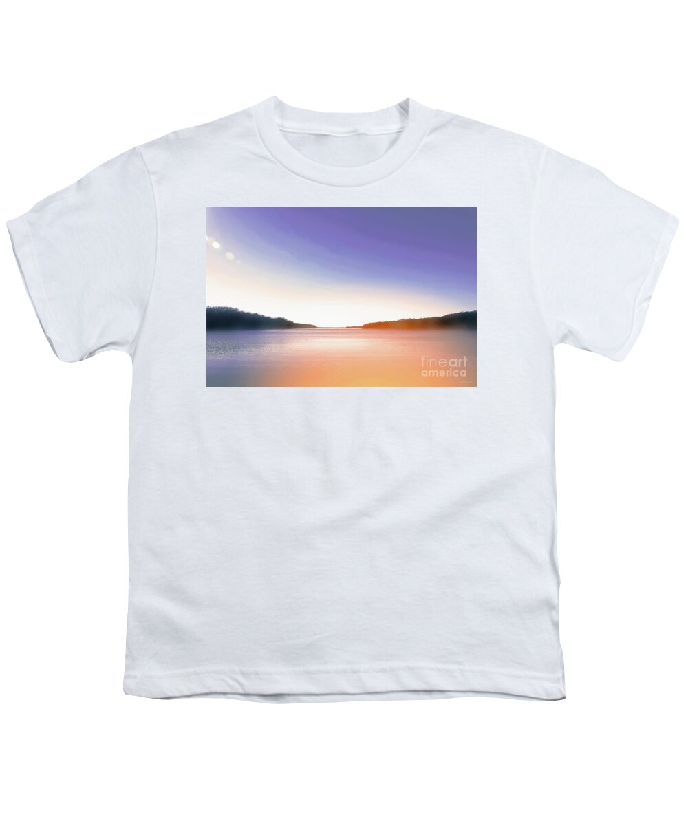 Interior Design Youth T-Shirt featuring the photograph Tranquil Afternoon At The Lake by Lena Wilhite