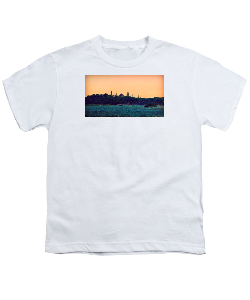 Tranquility Youth T-Shirt featuring the photograph Tranquil evening in Istanbul by Lilia S