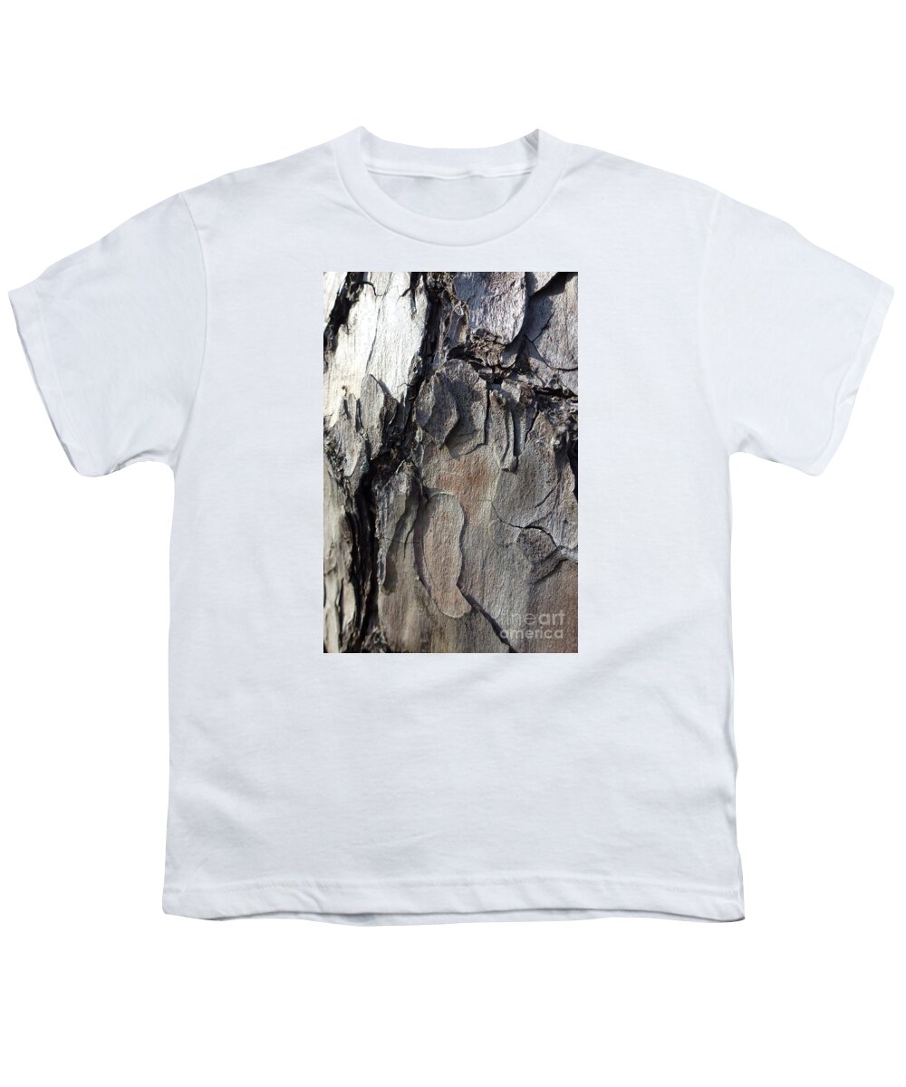 Abstract Youth T-Shirt featuring the photograph Tree Bark 5 by Jean Bernard Roussilhe