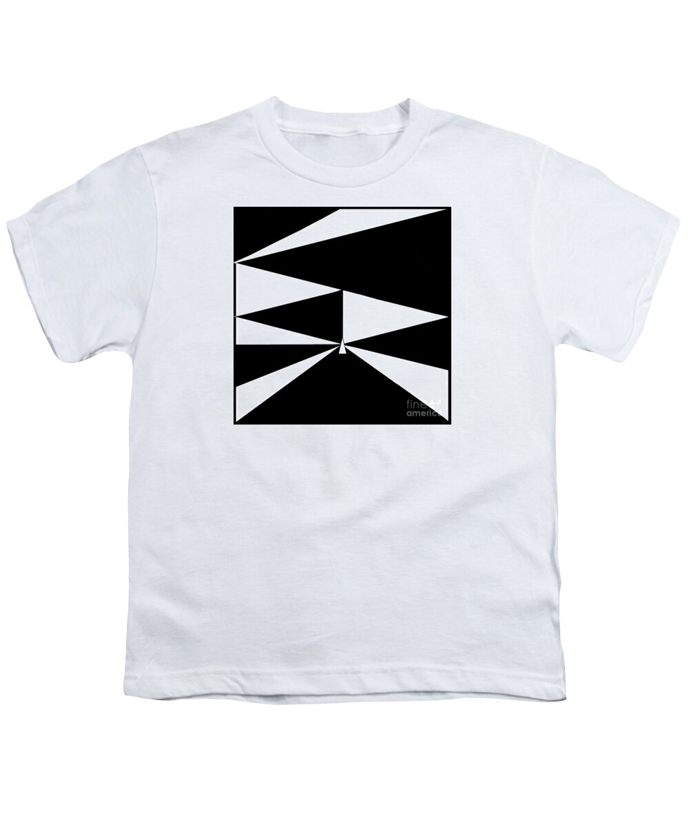 Triangle Youth T-Shirt featuring the painting Triangles by Eloise Schneider Mote