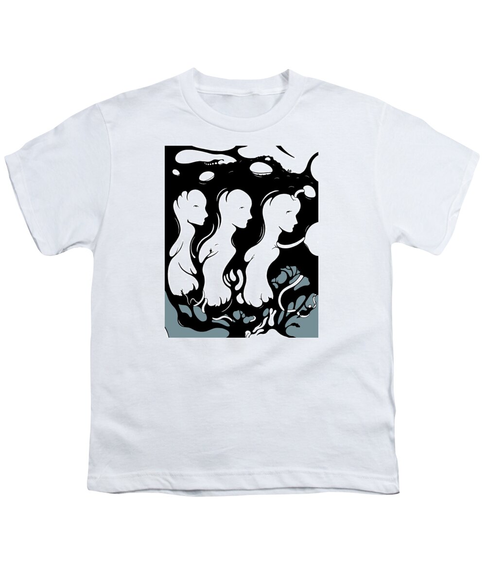Branch Youth T-Shirt featuring the digital art Trilogy by Craig Tilley