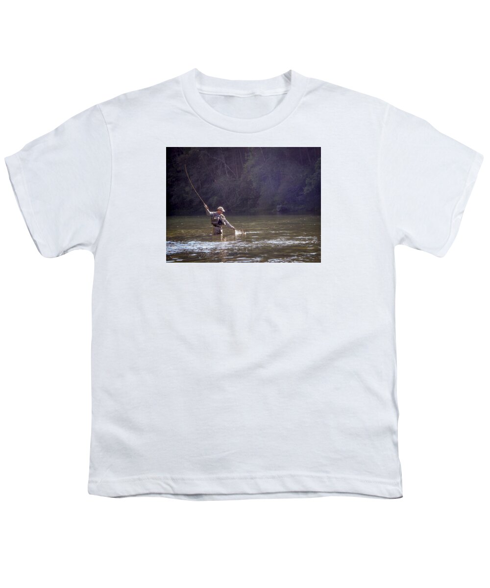 2015-10-10 And 11 Youth T-Shirt featuring the photograph Trout on the Little Red by Phil And Karen Rispin